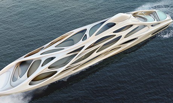1,扎哈-哈迪德设计的"概念超级游艇"